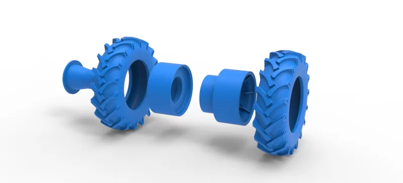 Front wheel of Racing Combine Harvester Version 2 Scale 1:25 - Model preview 10