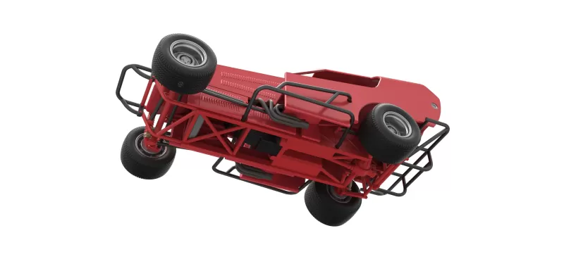 Vintage Dirt Modified stock car Version 4 Scale 1:25 - Model preview 3