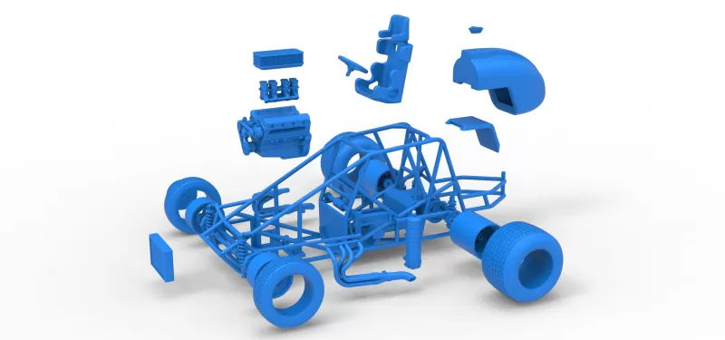 Dirt Silver Crown Car Base Scale 1:25 - Model preview 28