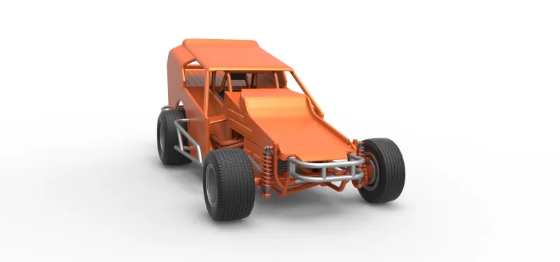 Vintage Dirt Modified stock car Version 3 Scale 1:25 - Model preview 26
