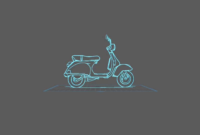 Vespa - Wall Art - Model preview 2