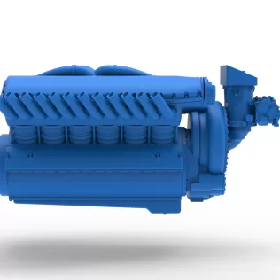 Engine V12 of Vintage Dragster Version 2 Scale 1:25 - Model thumbnail 15