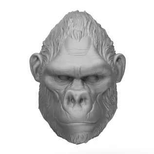3D Printable Gorilla Face