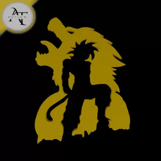 Goku - Dragon Ball - Silhouette - 2D Wall Art Decor