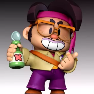 Jae-yong - Brawl Stars - Model thumbnail 3