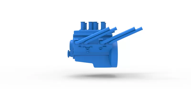 Engine V8 for vintage dragster Version 10 Scale 1:25 - Model preview 8