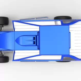 Northeast Dirt Modified stock car Version 2 Scale 1:25 - Model thumbnail 11