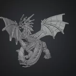 Stained Glass Dragon STL File for 3D Print - Model thumbnail 12