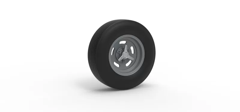 Front wheel of Vintage Champ car Version 2 Scale 1 to 25 - Model preview 1