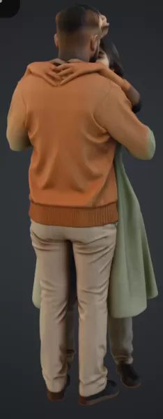 paar eng umschlungen - Model preview 2