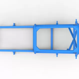 Frame of Vintage Supermodified stock car Version 4 Scale 1:25 - Model thumbnail 8