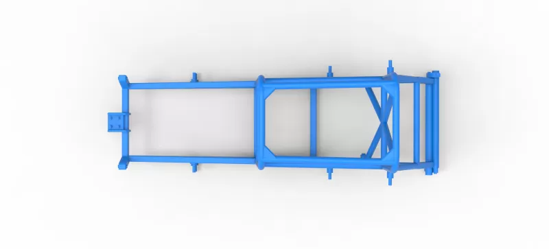 Frame of Vintage Supermodified stock car Version 4 Scale 1:25 - Model preview 8