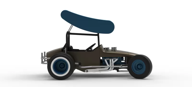 Vintage Winged Supermodified for Dirt while turning V2 1:25 - Model preview 22