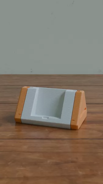 Cyberpunk Phone Dock – 3D Printed Futuristic Smartphone Stand - Model preview 2