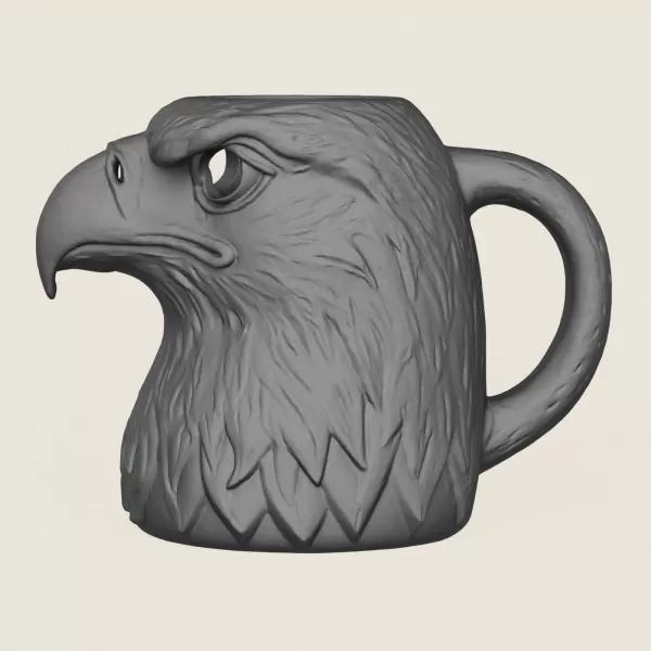 Eagle Head Decorative Mug - Model preview 4
