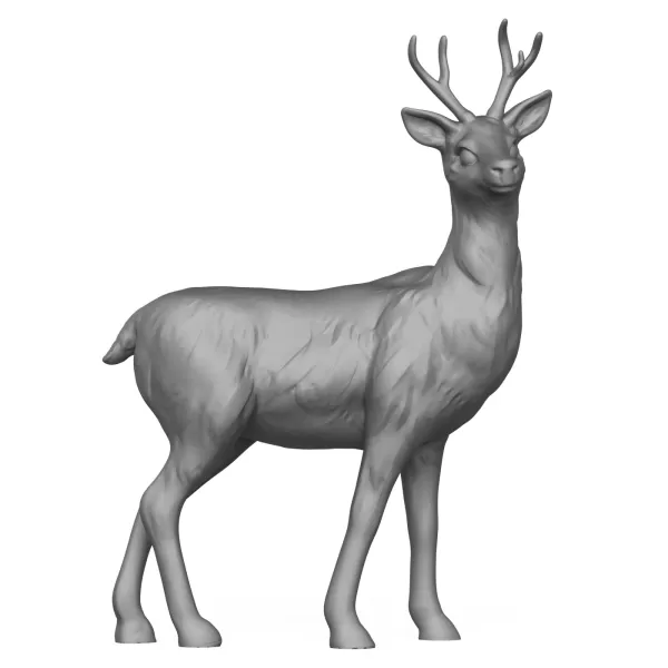 3D Printable Young Deer Animal - Model preview 3