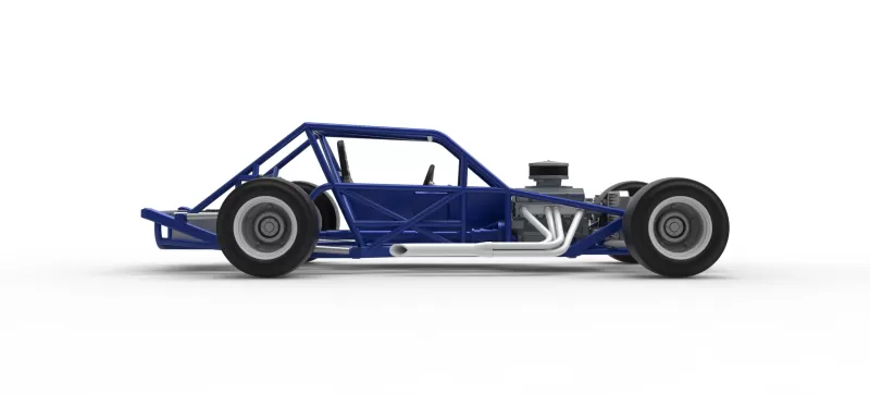 Vintage Asphalt Modified stock car Base V6 Scale 1:25 - Model preview 22