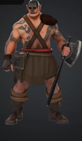 Orc mit grosser axt - Model preview 1