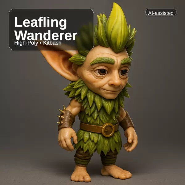 Forest Folk Collection – 10 High-Poly Kitbash Characters - Model preview 6