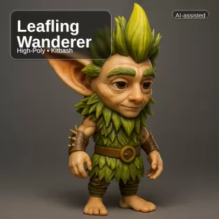 Forest Folk Collection – 10 High-Poly Kitbash Characters - Model thumbnail 6