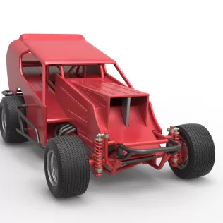 Vintage Dirt Modified stock car Version 4 Scale 1:25 - Model thumbnail 26
