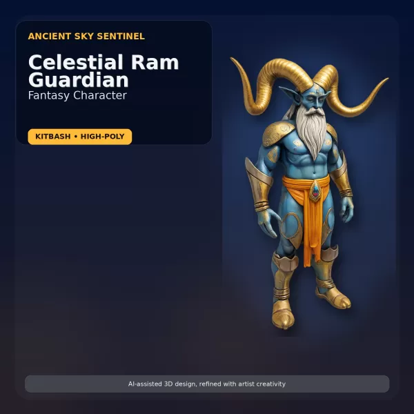 Stylized Mythic Character Pack – Kitbash High-Poly Collection - Model preview 14