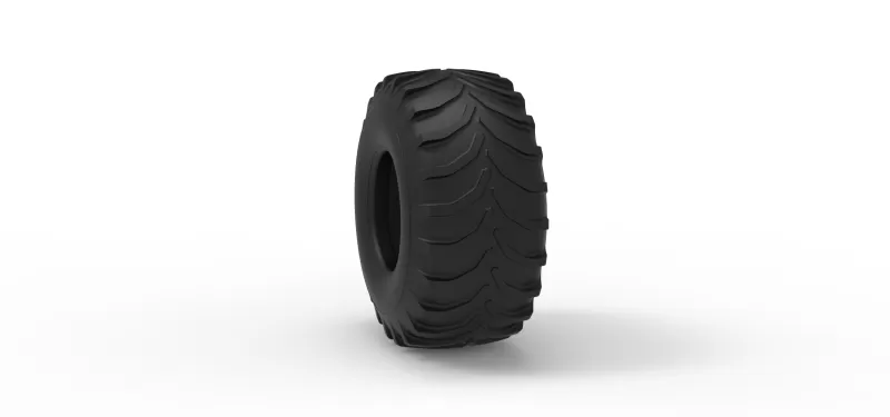 Mud dragster rear tire 2 Scale 1:25 - Model preview 8