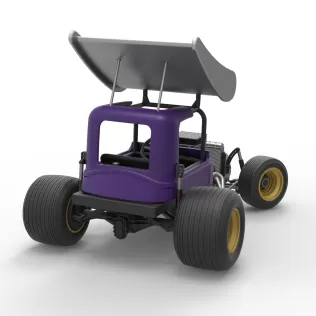 Vintage Winged Supermodified for Dirt while turning Scale 1:25 - Model thumbnail 18