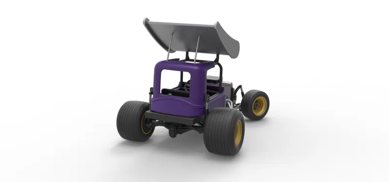Vintage Winged Supermodified for Dirt while turning Scale 1:25 - Model preview 18