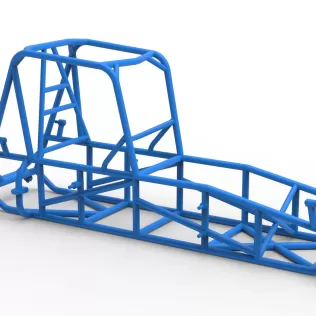 Frame of Vintage Dirt Silver Crown Car Scale 1:25 - Model thumbnail 15