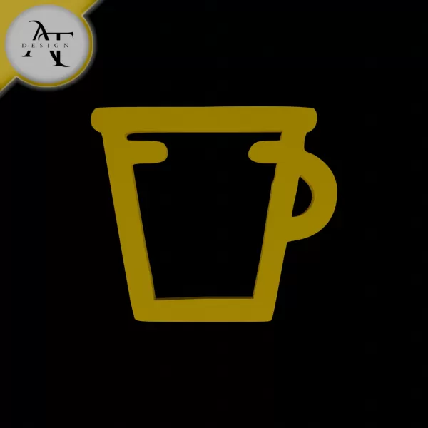 Simple Coffee Cup Symbol - 2D Art - Model preview 1