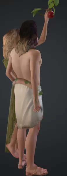 Adam und eva sie greift nach dem apfel - Model preview 4