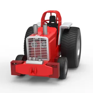 Fun short Pro Stock Pulling Tractor Version 4 Scale 1:25 - Model thumbnail 4
