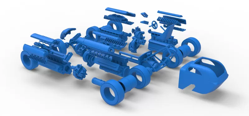 Vintage AWD Dragster Scale 1:25 - Model preview 30