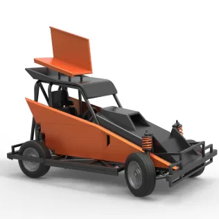 New Zealand Ministock car while turning Version 2 Scale 1 to 25 - Model thumbnail 24