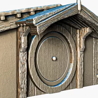 Hobbit House Facade 3 #RoZ - Model thumbnail 4
