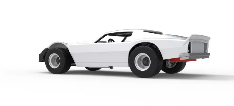 Vintage Dirt late model Race car Version 3 Scale 1:25 - Model preview 13