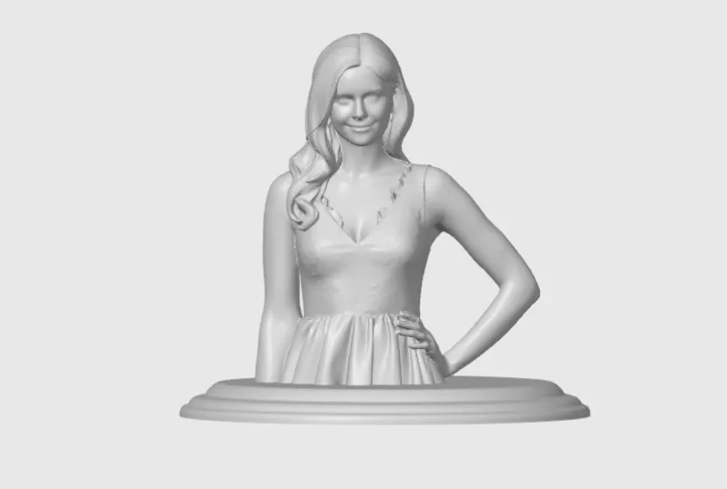 Erin Moriarty 3D Bust - Model preview 3
