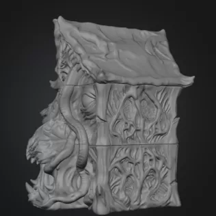 Lovecraftian Monster Building STL File for 3D Printing - Model thumbnail 9
