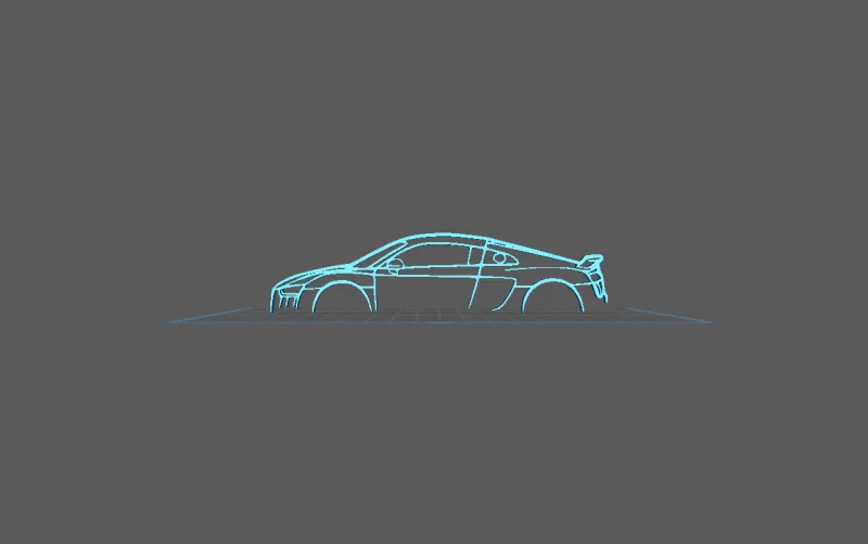 Audi - R8 Wall Art - Model preview 2