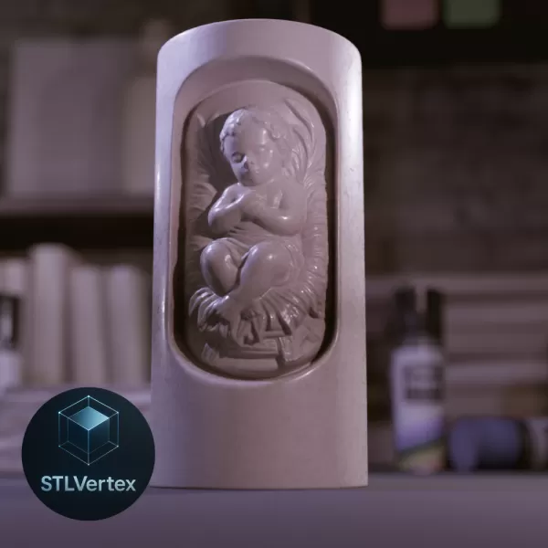 Baby Jesus in Candle - Model preview 1