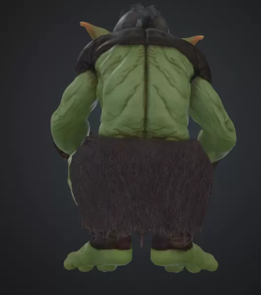 höllentroll sitzend - Model preview 3