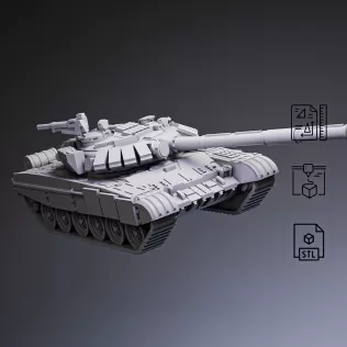 T-72 Main Battle Tank #RoZ - Model thumbnail 3
