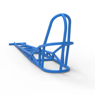 Frame of old school Front engine dragster Version 8 Scale 1:25 - Model thumbnail 10