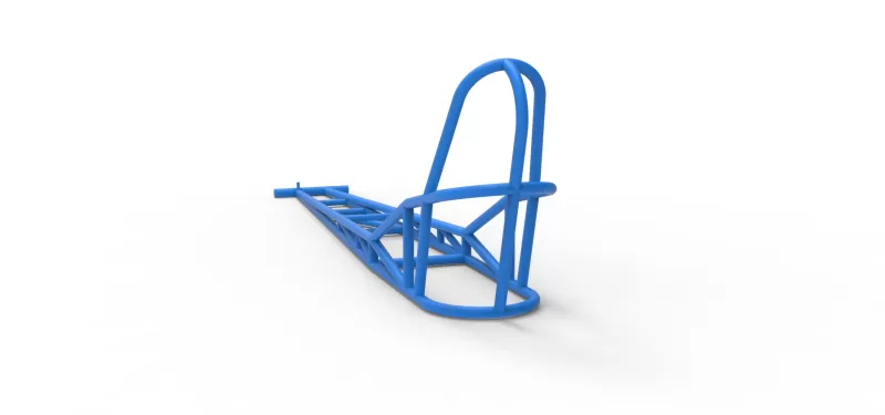 Frame of old school Front engine dragster Version 8 Scale 1:25 - Model preview 10