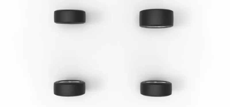 Wheel Set of Three Quarter Midget Scale 1:25 - Model preview 7