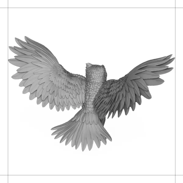 Wild Owl Bird 3D Print Model - Model preview 5