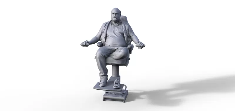 Captain figure for ship model tug - Model preview 1