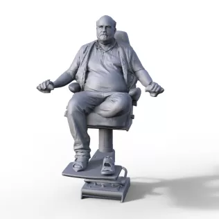 Captain figure for ship model tug
