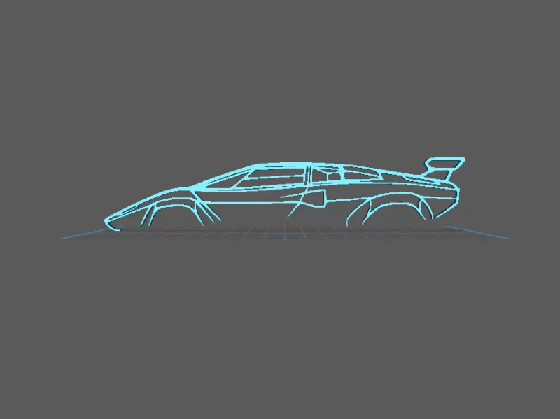 Lamborghini - Countach Wall Art - Model preview 1
